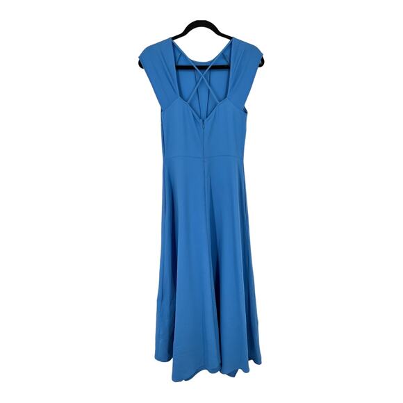 Reiss dress Eleni cap sleeve midi blue size 4 DEFECT - Picture 7 of 11